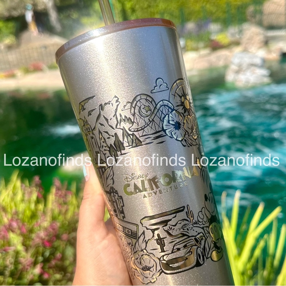 Disney Parks California Adventure Starbucks Venti Gold Stainless Steel Tumbler